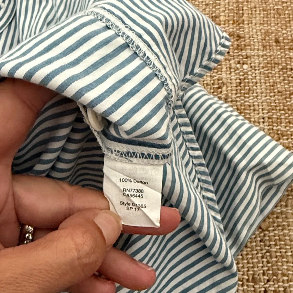 Madewell Courier Stripe Button Down Shirt Blue White XS - Picture 7 of 8